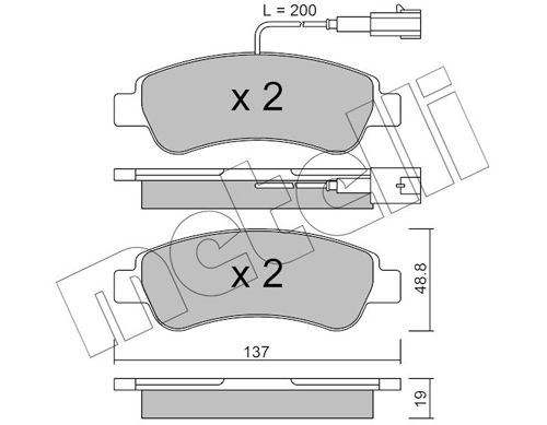 METELLI 22-0710-1 Brake Pad Set, disc brake