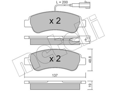 Brake Pad Set, disc brake METELLI 22-0710-1