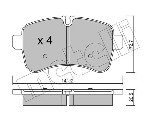 METELLI 22-0711-0 Brake Pad Set, disc brake