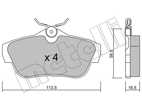 METELLI 22-0712-0 Brake Pad Set, disc brake