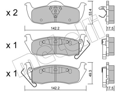 Brake Pad Set, disc brake METELLI 22-0720-0