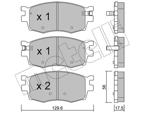 METELLI 22-0724-0 Brake Pad Set, disc brake