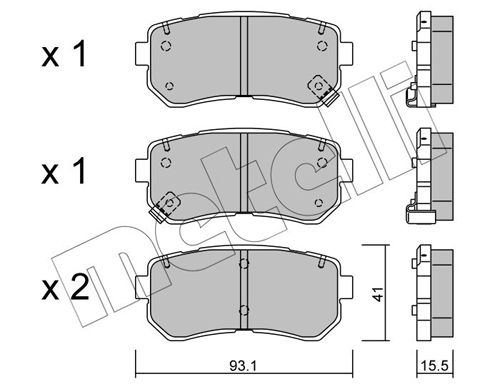 METELLI 22-0725-0 Brake Pad Set, disc brake
