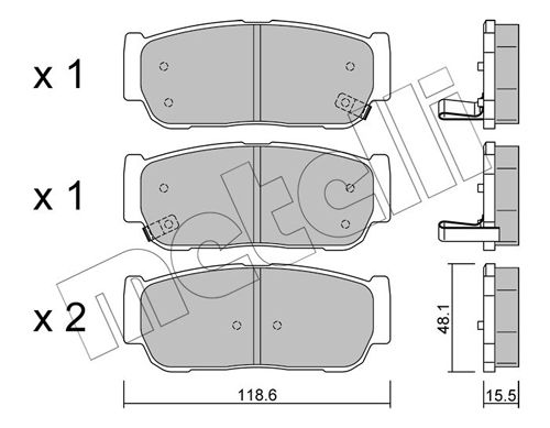 METELLI 22-0727-0 Brake Pad Set, disc brake