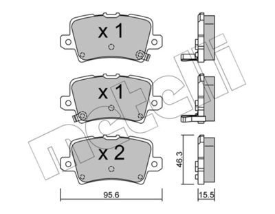 Brake Pad Set, disc brake METELLI 22-0729-0