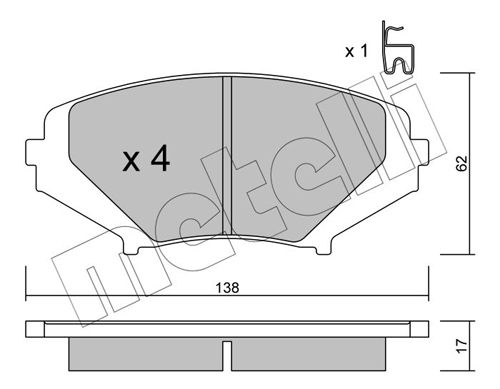 METELLI 22-0732-0 Brake Pad Set, disc brake