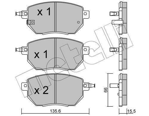 METELLI 22-0741-0 Brake Pad Set, disc brake