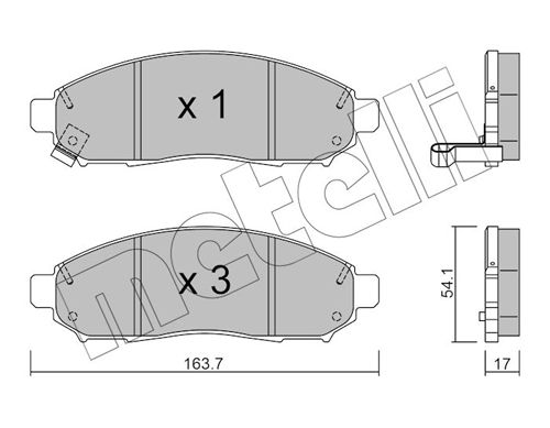 METELLI 22-0743-0 Brake Pad Set, disc brake