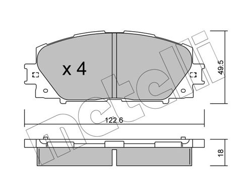 METELLI 22-0745-0 Brake Pad Set, disc brake