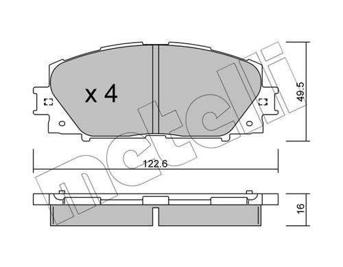 METELLI 22-0745-1 Brake Pad Set, disc brake