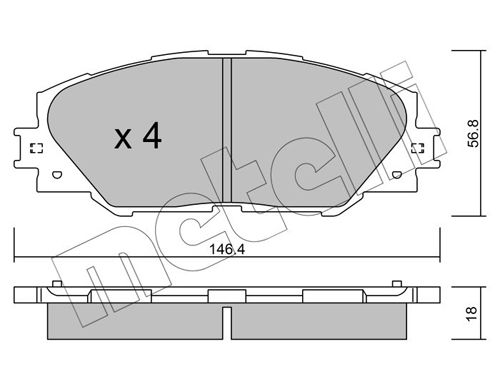 METELLI 22-0748-0 Brake Pad Set, disc brake