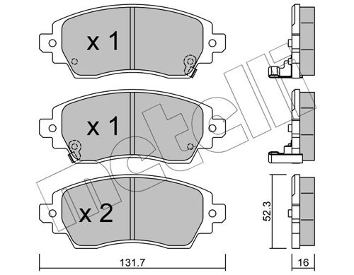 METELLI 22-0750-0 Brake Pad Set, disc brake