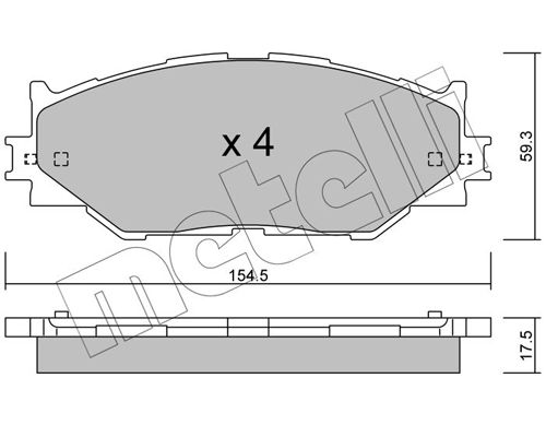 METELLI 22-0760-0 Brake Pad Set, disc brake