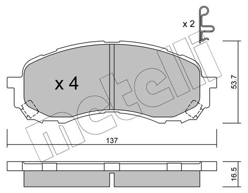 METELLI 22-0762-0 Brake Pad Set, disc brake