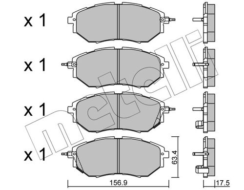 METELLI 22-0763-0 Brake Pad Set, disc brake