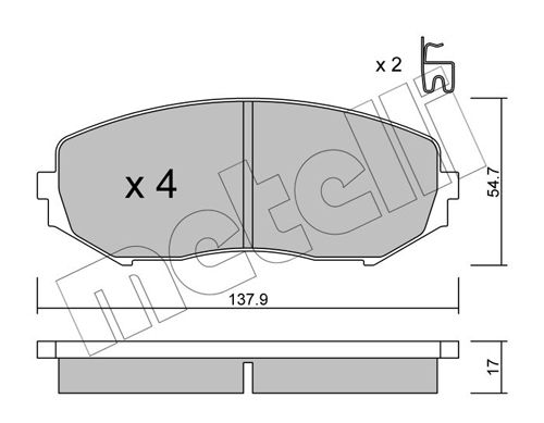 METELLI 22-0766-0 Brake Pad Set, disc brake