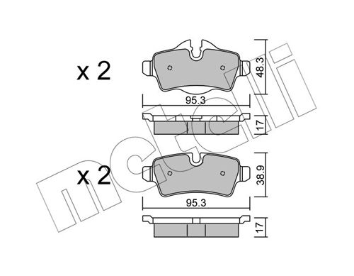 METELLI 22-0769-0 Brake Pad Set, disc brake