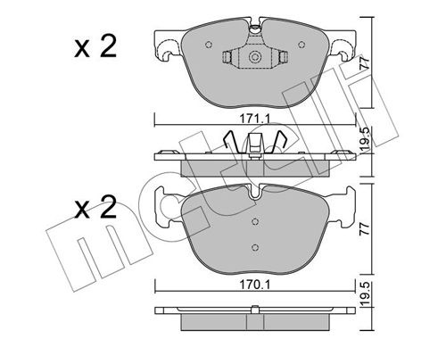 METELLI 22-0770-0 Brake Pad Set, disc brake