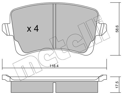 METELLI 22-0776-0 Brake Pad Set, disc brake