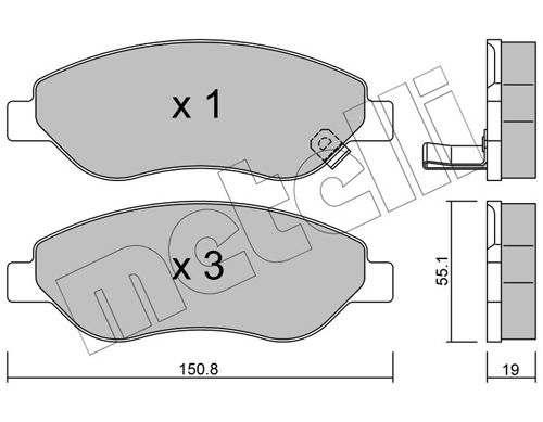 METELLI 22-0777-0 Brake Pad Set, disc brake