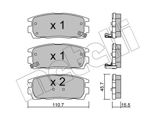 METELLI 22-0779-0 Brake Pad Set, disc brake