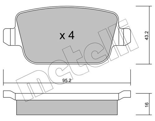 METELLI 22-0780-0 Brake Pad Set, disc brake