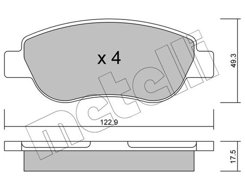 METELLI 22-0781-0 Brake Pad Set, disc brake