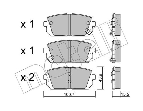 METELLI 22-0784-0 Brake Pad Set, disc brake