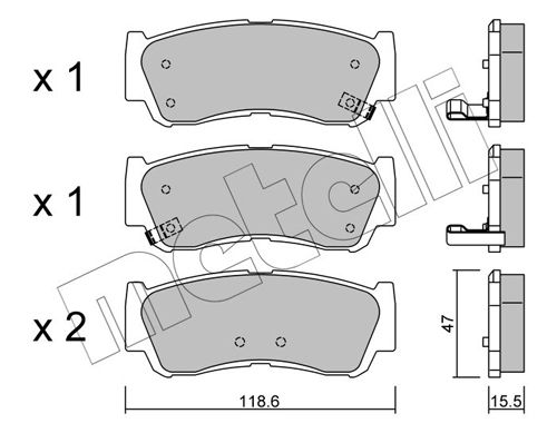 METELLI 22-0788-0 Brake Pad Set, disc brake