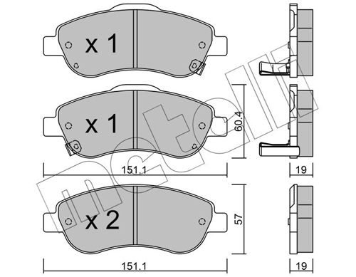 METELLI 22-0789-0 Brake Pad Set, disc brake
