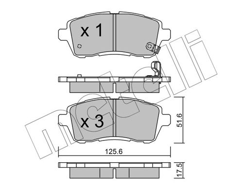 METELLI 22-0793-0 Brake Pad Set, disc brake