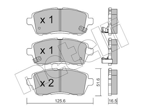 METELLI 22-0793-1 Brake Pad Set, disc brake