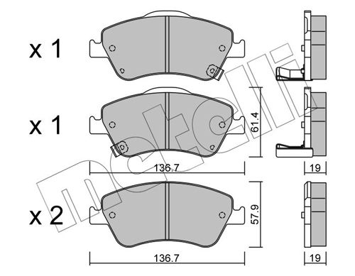 METELLI 22-0794-0 Brake Pad Set, disc brake