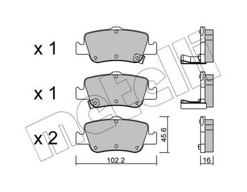 METELLI 22-0796-0 Brake Pad Set, disc brake