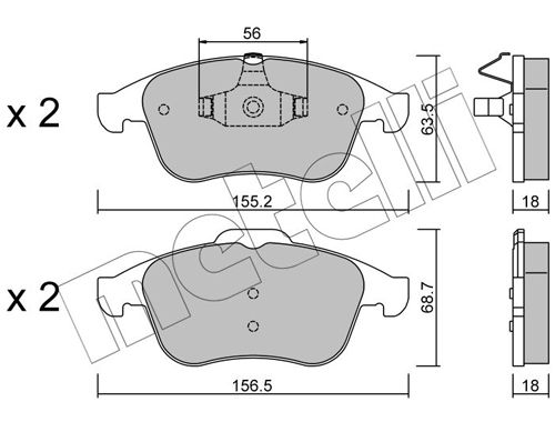 METELLI 22-0803-1 Brake Pad Set, disc brake