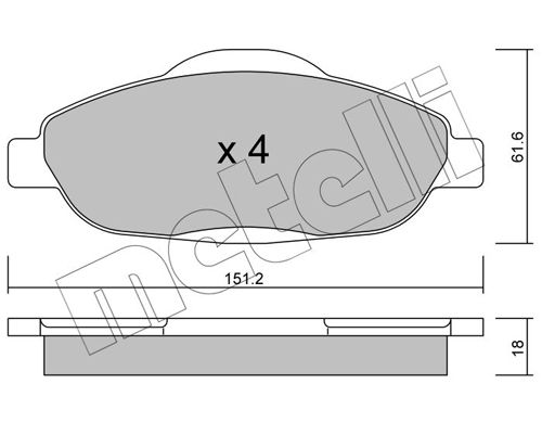 METELLI 22-0804-0 Brake Pad Set, disc brake