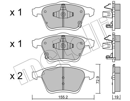 METELLI 22-0805-0 Brake Pad Set, disc brake
