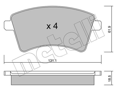 METELLI 22-0812-0 Brake Pad Set, disc brake