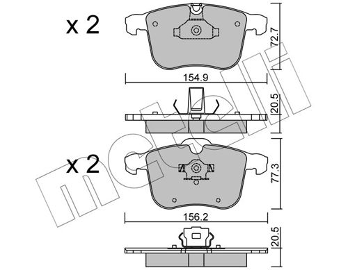 METELLI 22-0813-0 Brake Pad Set, disc brake