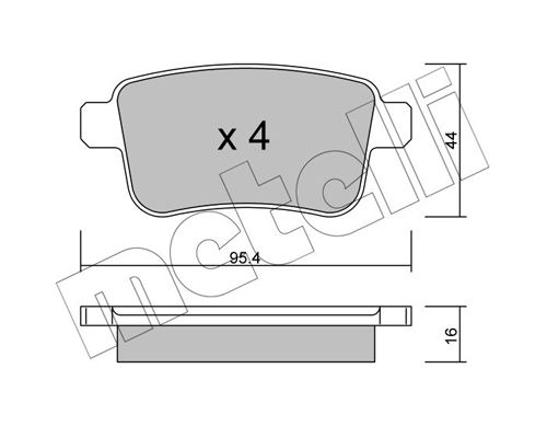 METELLI 22-0814-0 Brake Pad Set, disc brake