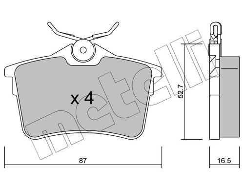 METELLI 22-0816-0 Brake Pad Set, disc brake