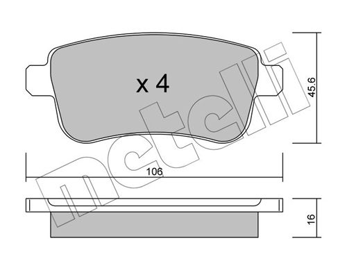 METELLI 22-0818-0 Brake Pad Set, disc brake