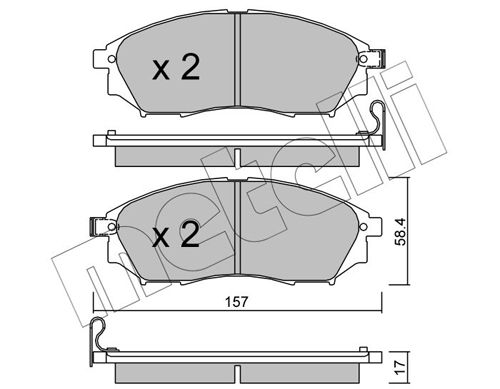 METELLI 22-0819-0 Brake Pad Set, disc brake