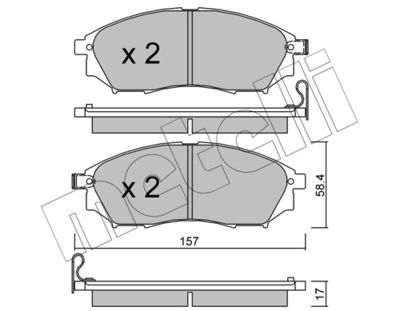 Brake Pad Set, disc brake METELLI 22-0819-0