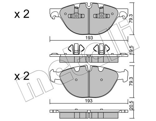 METELLI 22-0823-0 Brake Pad Set, disc brake