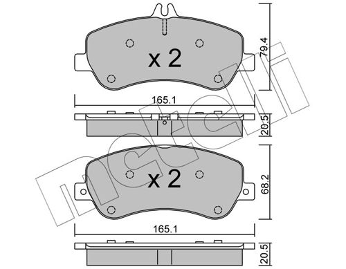 METELLI 22-0825-0 Brake Pad Set, disc brake
