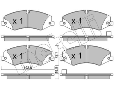 Brake Pad Set, disc brake METELLI 22-0836-6