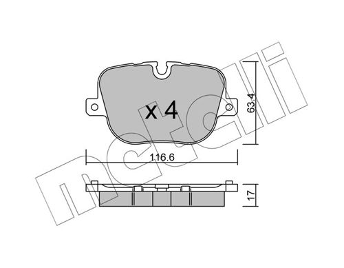METELLI 22-0837-0 Brake Pad Set, disc brake