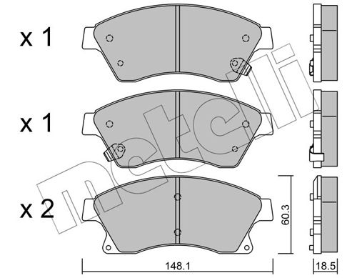 METELLI 22-0838-0 Brake Pad Set, disc brake