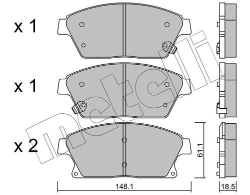 METELLI 22-0839-0 Brake Pad Set, disc brake